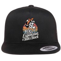 Retro Halloween Expensive Difficult And Talks Back Flat Bill Trucker Hat