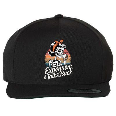 Retro Halloween Expensive Difficult And Talks Back Wool Snapback Cap