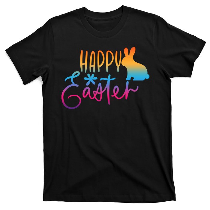 Rainbow Happy Easter Bunny T-Shirt