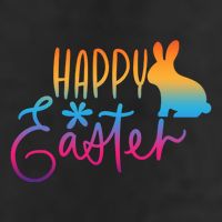 Rainbow Happy Easter Bunny Adult Drive Performance Visor