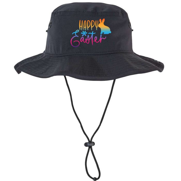Rainbow Happy Easter Bunny Bucket Hat