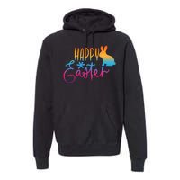 Rainbow Happy Easter Bunny Premium Hoodie