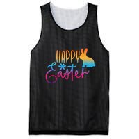 Rainbow Happy Easter Bunny Mesh Reversible Basketball Jersey Tank
