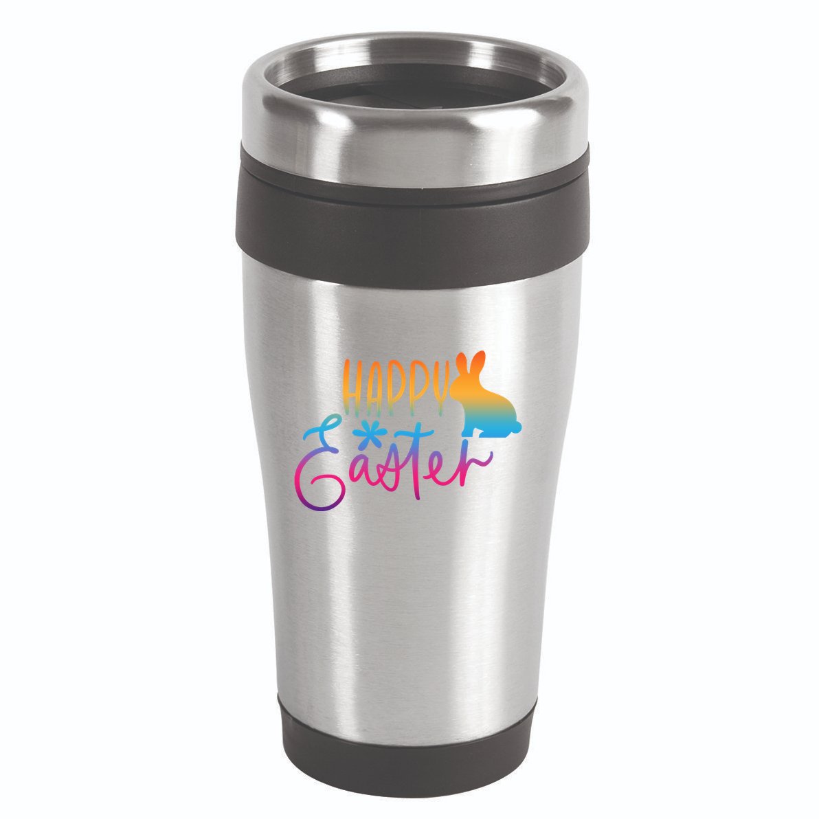 Rainbow Happy Easter Bunny 16oz Travel Tumbler