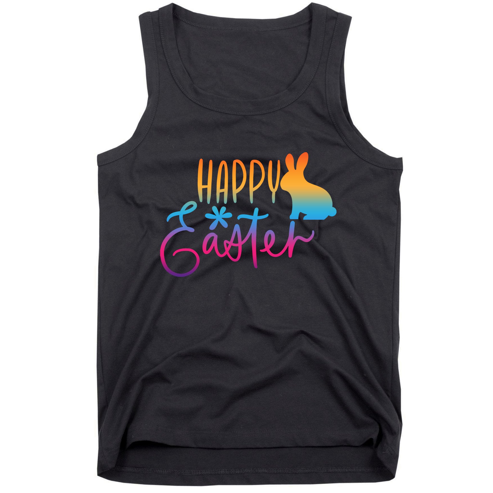 Rainbow Happy Easter Bunny Tank Top