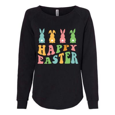 Retro Happy Easter Cute Bunny Rabbits Funny Easter Day Cute Gift Womens California Wash Sweatshirt