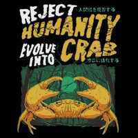 Reject Humanity Evolve Into Crab Funny Crab Retro Crab Full-Length Apron With Pockets