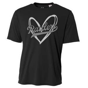 Raiders Heart Football Lover Cooling Performance Crew T-Shirt