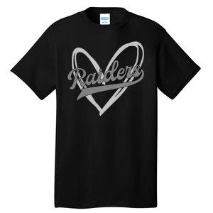 Raiders Heart Football Lover Tall T-Shirt