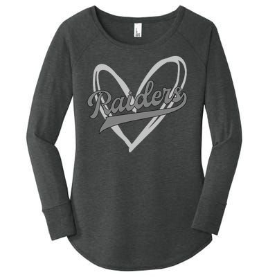 Raiders Heart Football Lover Women's Perfect Tri Tunic Long Sleeve Shirt