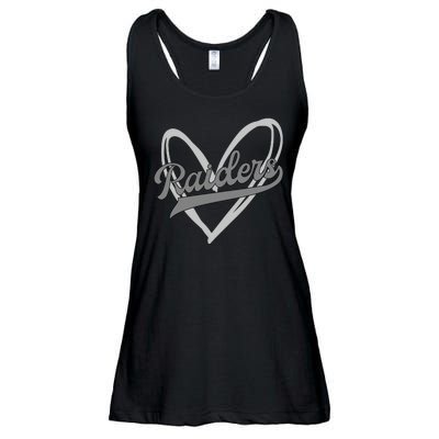 Raiders Heart Football Lover Ladies Essential Flowy Tank