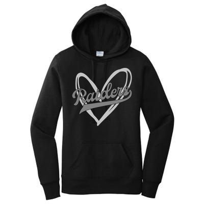 Raiders Heart Football Lover Women's Pullover Hoodie