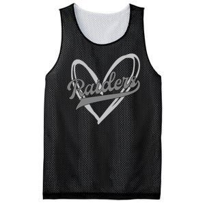 Raiders Heart Football Lover Mesh Reversible Basketball Jersey Tank