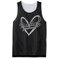 Raiders Heart Football Lover Mesh Reversible Basketball Jersey Tank