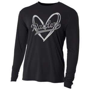 Raiders Heart Football Lover Cooling Performance Long Sleeve Crew