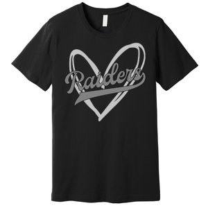 Raiders Heart Football Lover Premium T-Shirt