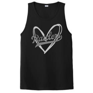 Raiders Heart Football Lover PosiCharge Competitor Tank