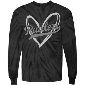 Raiders Heart Football Lover Tie-Dye Long Sleeve Shirt