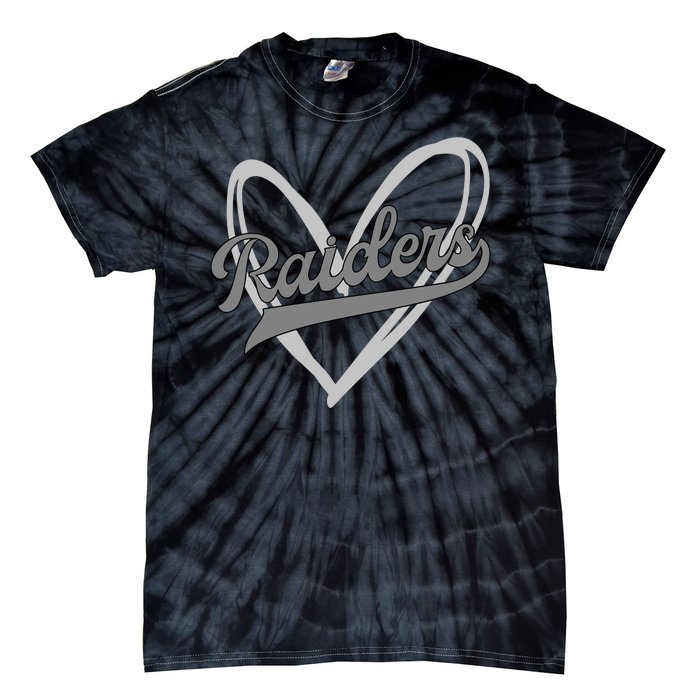 Raiders Heart Football Lover Tie-Dye T-Shirt