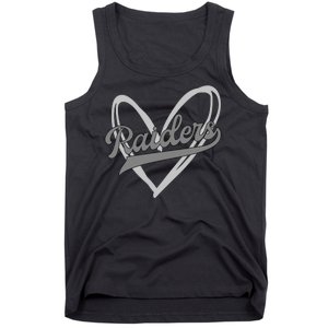 Raiders Heart Football Lover Tank Top