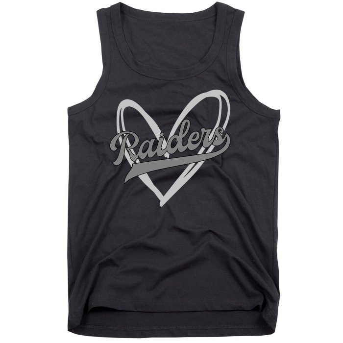 Raiders Heart Football Lover Tank Top