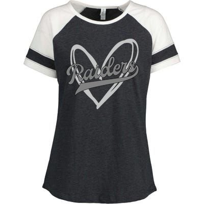 Raiders Heart Football Lover Enza Ladies Jersey Colorblock Tee