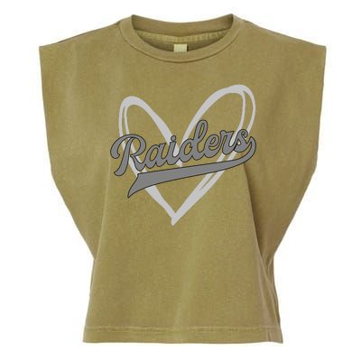 Raiders Heart Football Lover Garment-Dyed Women's Muscle Tee