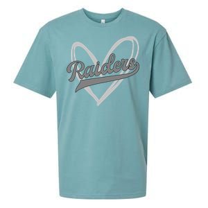 Raiders Heart Football Lover Sueded Cloud Jersey T-Shirt