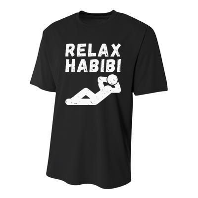 Relax habibi funny design for arab immigrant arab Roots Youth Performance Sprint T-Shirt