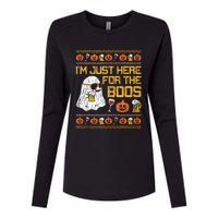 Retro Here For The Boos Ghost Halloween Costume Party Womens Cotton Relaxed Long Sleeve T-Shirt