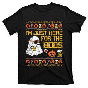 Retro Here For The Boos Ghost Halloween Costume Party T-Shirt