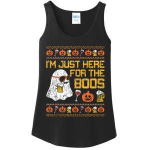 Retro Here For The Boos Ghost Halloween Costume Party Ladies Essential Tank