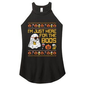 Retro Here For The Boos Ghost Halloween Costume Party Women's Perfect Tri Rocker Tank