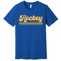 Retro Hockey Funny Hockey Player Vintage Premium T-Shirt