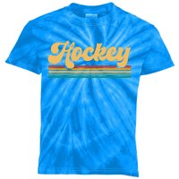 Retro Hockey Funny Hockey Player Vintage Kids Tie-Dye T-Shirt