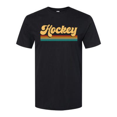 Retro Hockey Funny Hockey Player Vintage Softstyle CVC T-Shirt