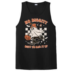 Retro Halloween Funny Ghost No Diggity Bout To Bag It Up Gift PosiCharge Competitor Tank