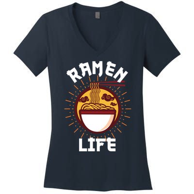 Ra Hoodie For Funny Japanese Noodles Wo Japan Women's V-Neck T-Shirt