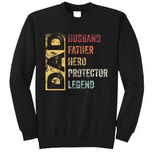 Retro Husband Father Hero Protector Legend Father Day Dad Sweatshirt