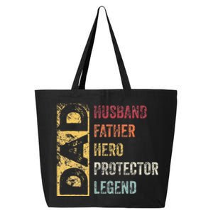 Retro Husband Father Hero Protector Legend Father Day Dad 25L Jumbo Tote