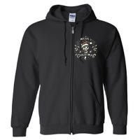 Retro Holiday Feline A Vintage Christmas Cat Full Zip Hoodie