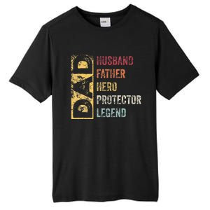 Retro Husband Father Hero Protector Legend Father Day Dad Tall Fusion ChromaSoft Performance T-Shirt