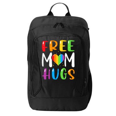 Rainbow Heart Free Mom Hugs Lgbt Pride City Backpack