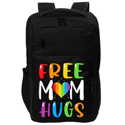 Rainbow Heart Free Mom Hugs Lgbt Pride Impact Tech Backpack