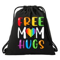 Rainbow Heart Free Mom Hugs Lgbt Pride Drawstring Bag