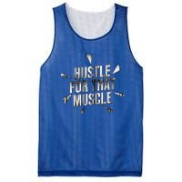 Retro Hustle For That Muscle Funny Workout Fitness Gym Funny Gift Mesh Reversible Basketball Jersey Tank