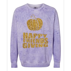 Raptorprime Happy Friendsgiving Turkey Friends Giving Gift Colorblast Crewneck Sweatshirt