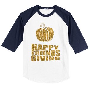 Raptorprime Happy Friendsgiving Turkey Friends Giving Gift Baseball Sleeve Shirt