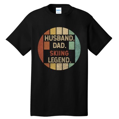 Retro Husband Father Skiing Legend Cute Gift For Dad Tall T-Shirt