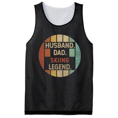 Retro Husband Father Skiing Legend Cute Gift For Dad Mesh Reversible Basketball Jersey Tank